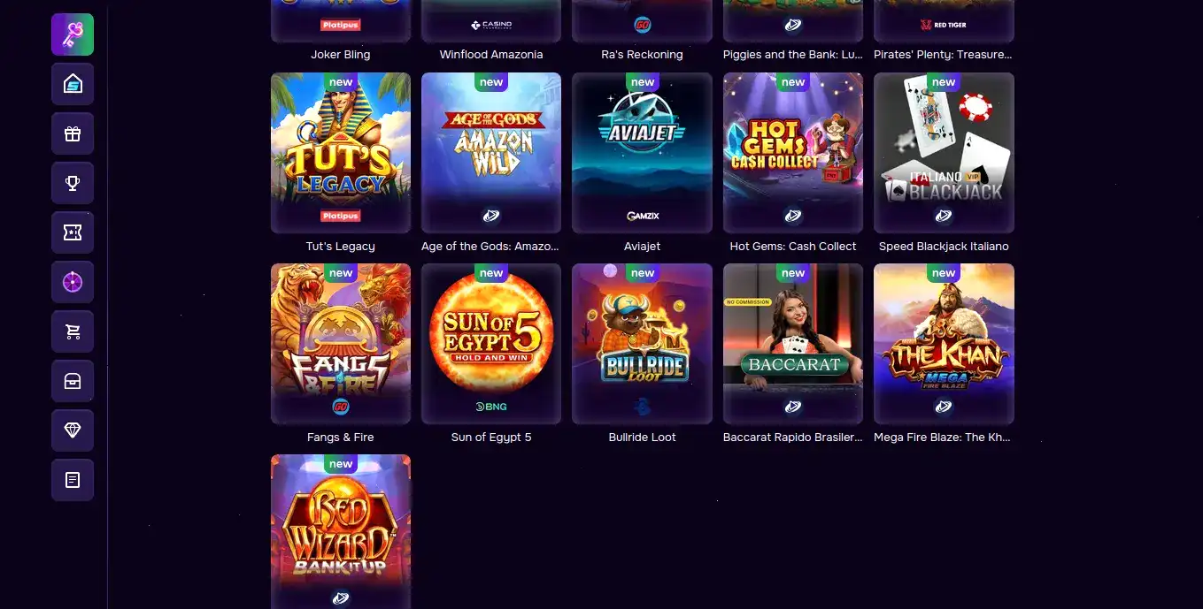 Мобильная версия Hype casino